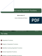  Hyperbolic and Inverse Hyperbolic Functions (Slides)