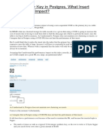 UUID Primary Key in Postgres What Insert Performance Impact