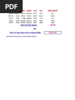 Open High Low Close H-O O-L Min Value