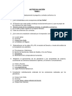 Autoevaluación Tema I: Instrucciones: Lea Cuidadosamente La Pregunta y Conteste Conforme A La