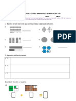 GUÍA FRACCIONES IMPROPIAS Y NUMEROS MIXTOS 3° y 4°