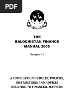 The Balochistan Finance Manual 2008 Vol-I PDF