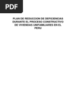 Plan de Reduccion de Deficiencias Durante El Proceso Constructivo de Viviendas Unifamiliares en El Peru