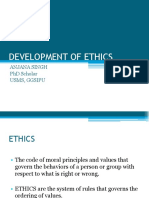 Development of Ethics: Anjana Singh PHD Scholar Usms, Ggsipu