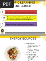 Energy Systems ATP CYCLE