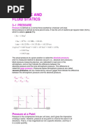 Pressure and Fluid Statics