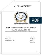 Criminal Law Project: TOPIC - Territorial and Extra-Territorial Jurisdiction Under The Indian Penal Code 1860