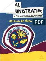 Manual Administrativo y de Especialidades Del Club de Aventureros PDF