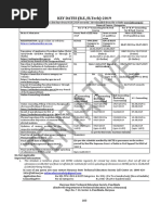 KEY DATES (B.E./B.Tech) - 2019: ST ND RD TH