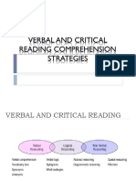 Verbal Reasoning and Critical Reading