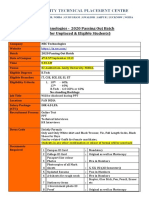 NEC Technologies - 2020 Passing Out Batch (Only For Unplaced & Eligible Students)