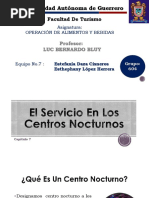 Servicio en Los Centros Nocturnos