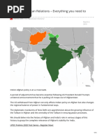 India-Afghanistan Relations Everything You Need To Know