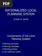 Rationalized Local Planning System