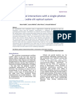 Psychophysical Interactions With A Single-Photon Double-Slit Optical System