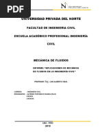 Aplicaciones de Mecánica de Fluidos en Ing. Civil