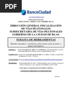 Condiciones Venta Subasta Banco Ciudad