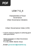 Characteristics of Good Governance Urban Governance Indicators