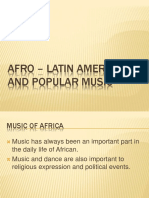 Afro - Latin American and Popular Music