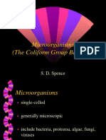 Microorganisms (The Coliform Group Bacteria) : S. D. Spence