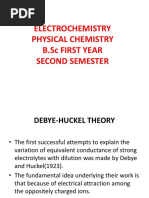 Electrochemistry Physical Chemistry B.SC First Year Second Semester