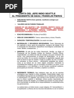 Carta Del Jefe Indio Seattle Al Presidente de Eeuu