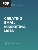 ANA Creating Email Marketing Lists