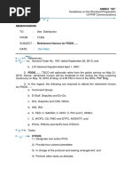 Annex D2 - Sample Memorandum