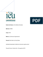 Nombre Del Alumno: Víctor Ballinas Hernández: Actividad de Aprendizaje 3 Análisis de La Estructura Orgánica Actual