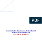 Semiconductor Physics and Devices Fourth Edition Solution Manual