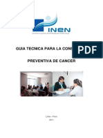 Cáncer - Guia Tecnica para La Consejeria Preventiva de Cancer - Inen 2011