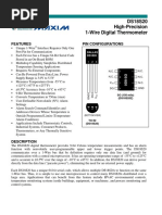 DS1820 MAXIM High-Precision 1-Wire Digital Thermometer