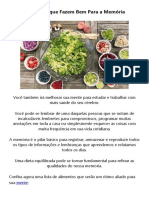 Alimentos Que Fazem Bem para A Memória PDF