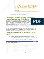 Configurar La Apertura de Tickets Por Correo Electronico en GLPI