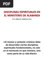 Disciplinas Espirituales en El Ministerio de Alabanza