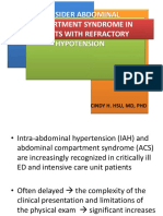 Consider Abdominal Compartment Syndrome in Patients With Refractory Hypotension