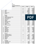 No Description QTY P/Unit Total Wall