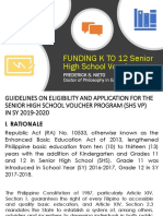 Funding K To 12 (Senior High School)