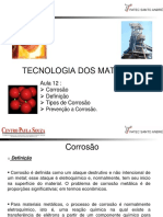 Aula 12 - Corrosão Definição Tipos de Corrosão. Prevenção A Corrosão PDF