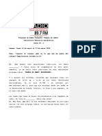 Guión Radial #1 "Regreso Al Colegio ¿Qué Es Lo Que Más Me Gusta Del Colegio Experiencias Vividas en Él"