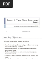 Lesson 4: Three Phase Sources and Loads: ET 332b Ac Motors, Generators and Power Systems