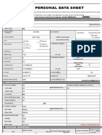 Personal Data Sheet