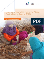 Learning From Public-Private Sector Partnership in Agriculture Research and Innovation System