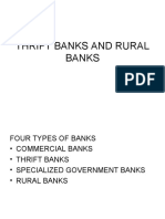 Thrift Banks and Rural Banks