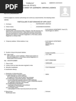 "FORM 2/4" (See Rule 10/14 (1) ) Form For The Grant of Learner'S / Driving Licence