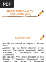 Basic Personality Inventory (Bpi)