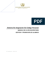 Sistema Asignación de Codigo Personal MINEDUC