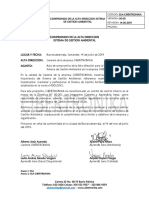 Compromiso de La Alta Direccion Sistema de Gestion Ambiental