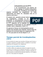 Tiempo de Tromboplastina Parcial