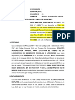 Demanda Autorizacion Cobro Beneficios Sociales de Menor y Viuda